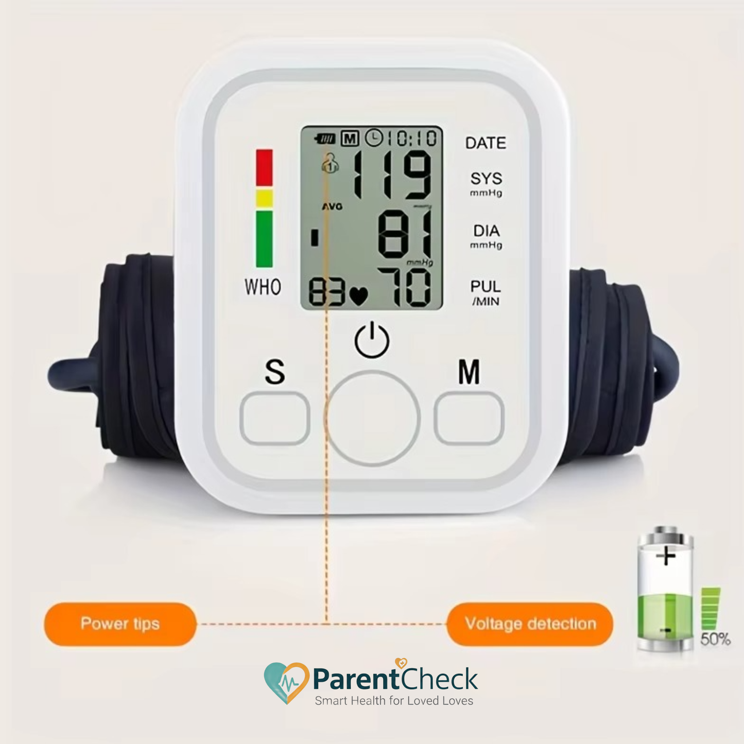 ParentCheck™ Smart Talking Blood Pressure Monitor